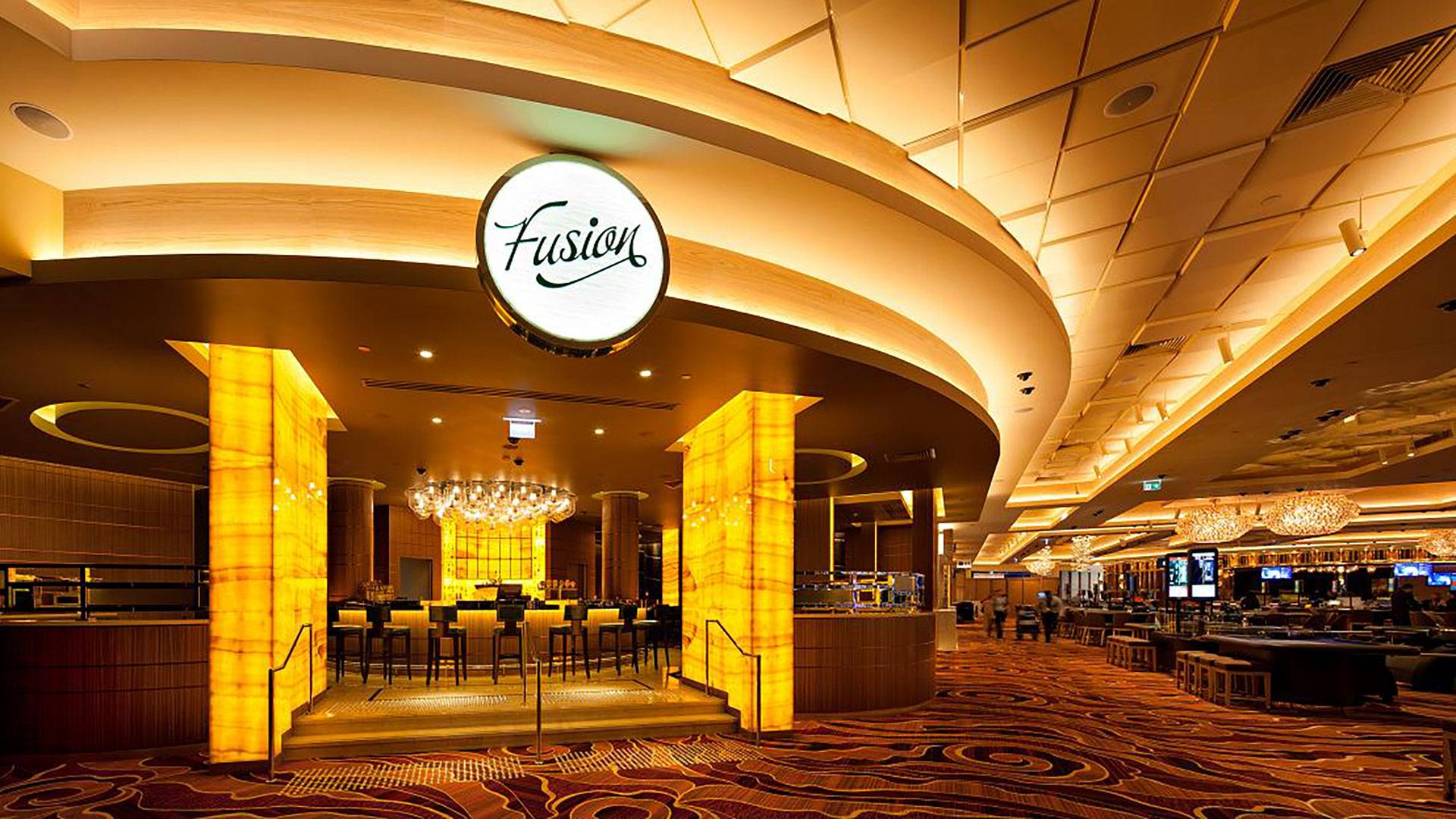 Aduro high-performance indirect LED strip in application, installed in the Crown Casino in Perth. Beautiful architectural lighting with a high CRI. 