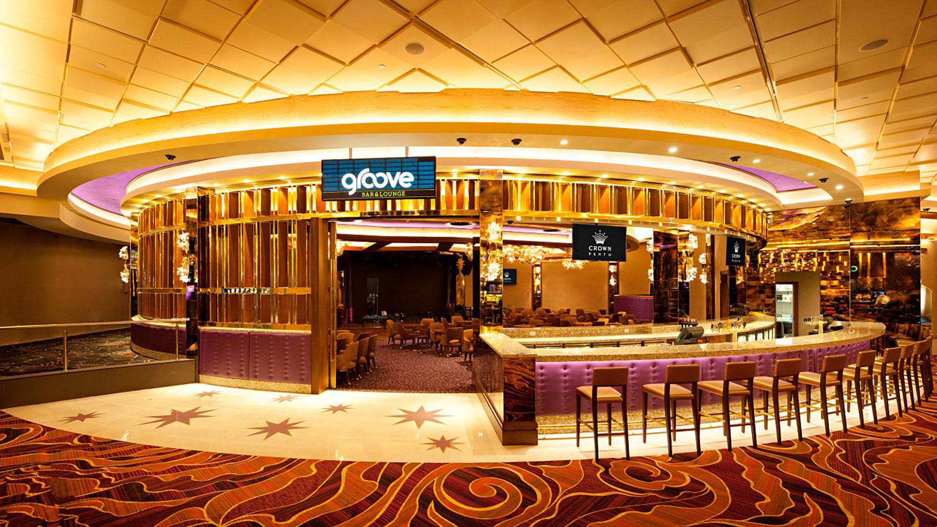 Aduro high-performance indirect LED strip in application, installed in the Crown Casino in Perth. Beautiful architectural lighting with a high CRI. 