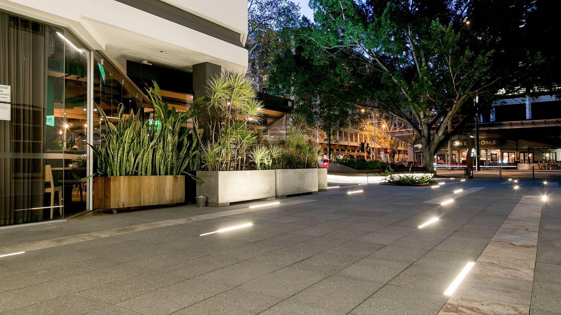 Durack Centre, Perth features Interra inground luminaires.