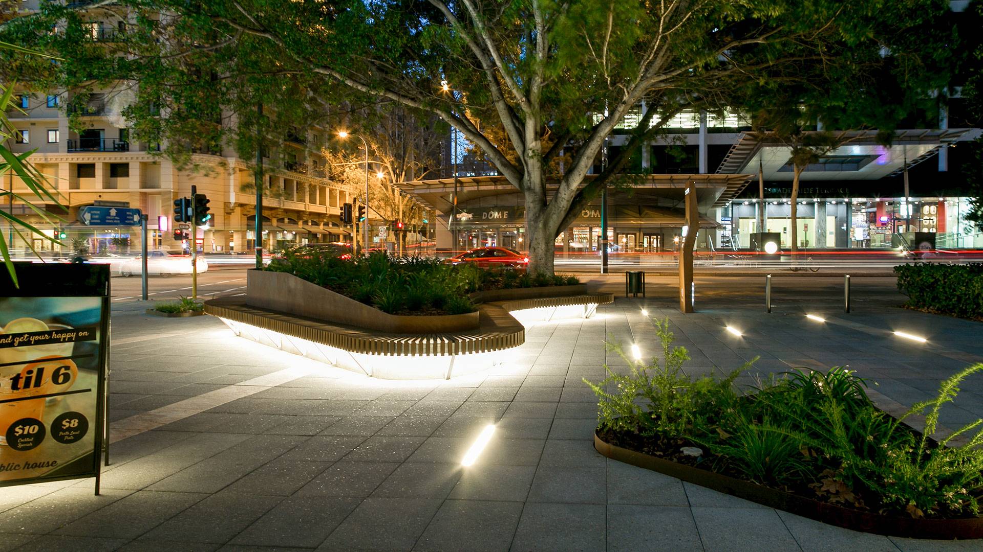 Durack Centre, Perth features Interra inground luminaires.
