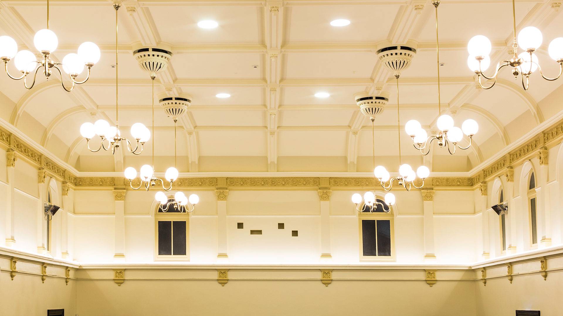 Multo versatile, compact LED strip in application, installed in the Kensington Town Hall.