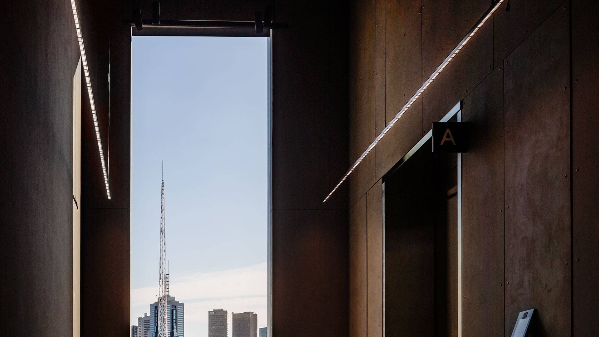 Forma compact, low-voltage LED Luminaire in application, installed in the Melbourne Conservatorium of Music. 