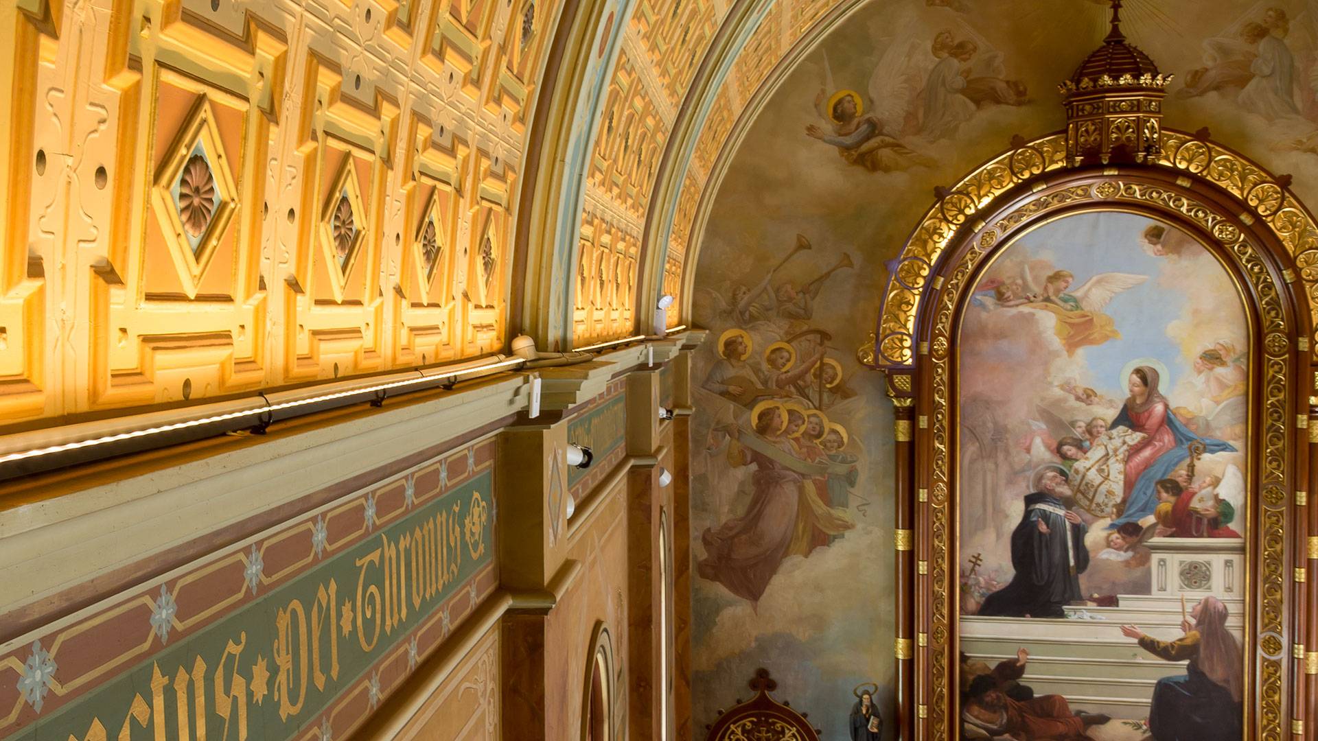 Alto CL Semi-rigid LED strip in application, installed in New Norcia Benedictine Chapels. 