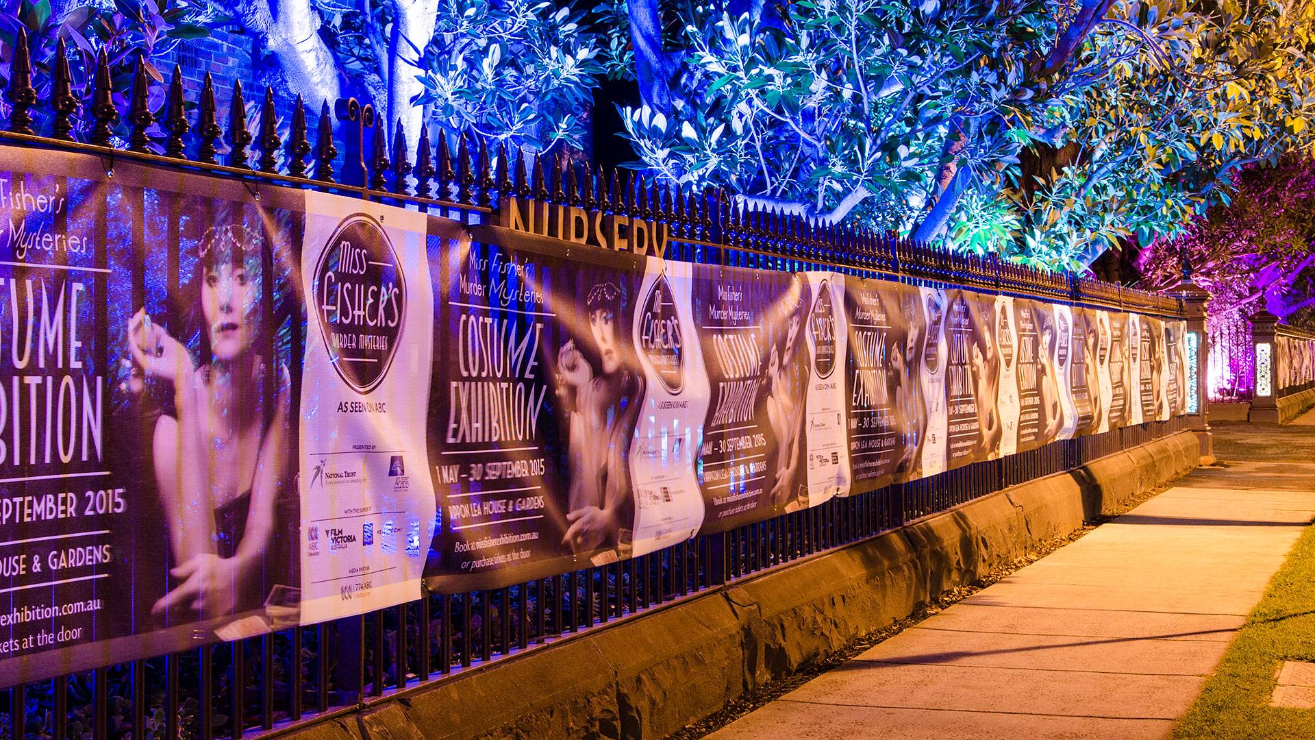 Latitude luminaires dot the Hawthorn Road entrance and Spectrum backlights 6 wrought iron pillars at the entrance.
