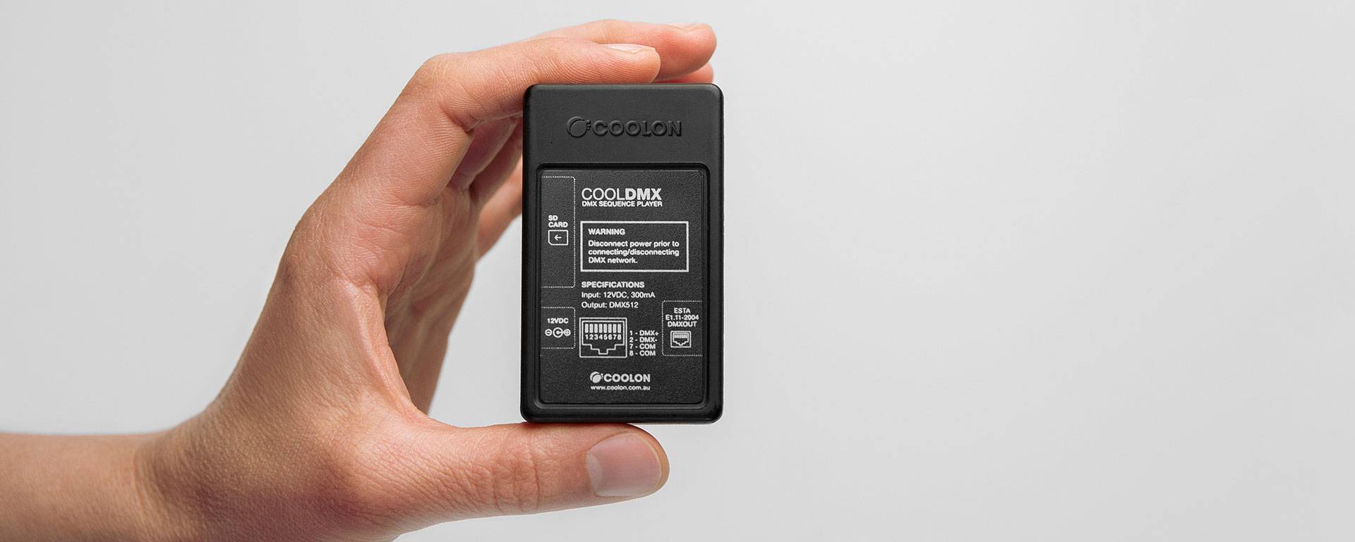 Cool DMX is the world’s most compact standalone DMX player for architectural or commercial installations. A compact and slick design allows it to be installed in the smallest of spaces.