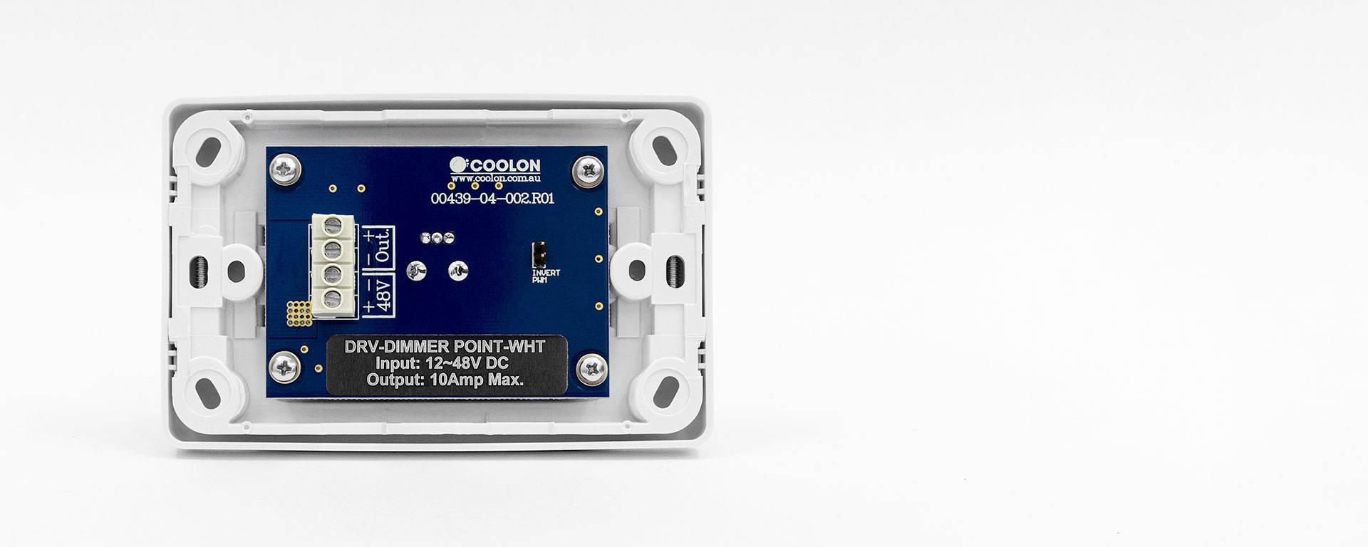 The Dimmer Point driver is designed to suit most indoor LED applications. A compact design allows it to be installed as a standard electrical faceplate.