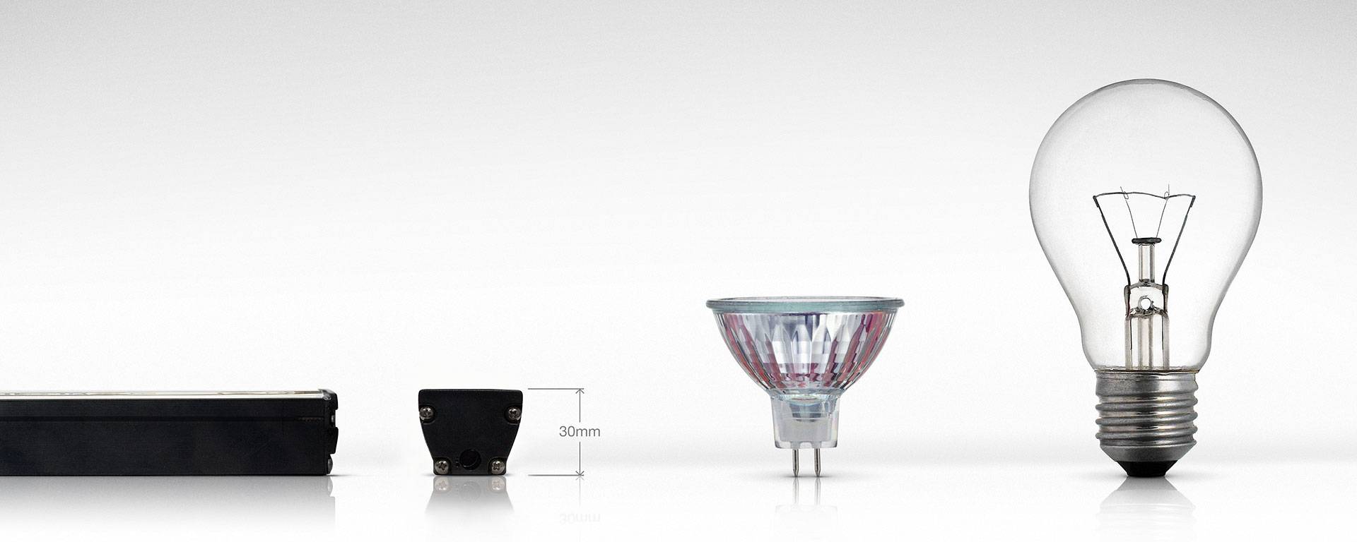 The reduced profile dimensions allow for ease of installation in confined spaces that could not be achieved with previous halogen counterparts.