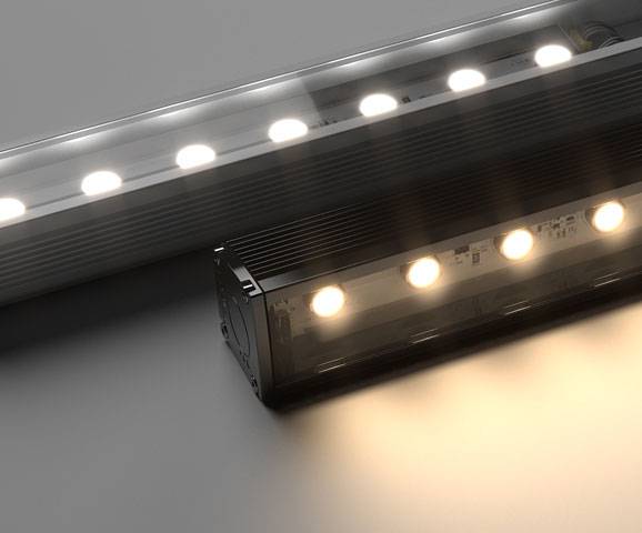 Maxis IP is a high power exterior linear LED floodlight. Offered in a range of optics, colour temperatures and static colour outputs, Maxis IP is the ideal luminaire for exterior wall washing & grazing applications.