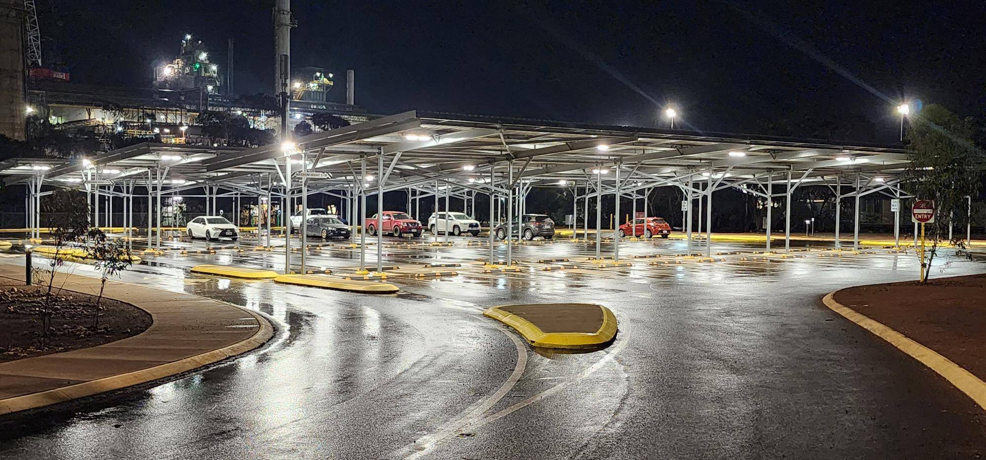 Car park lighting in Kalgoorlie
