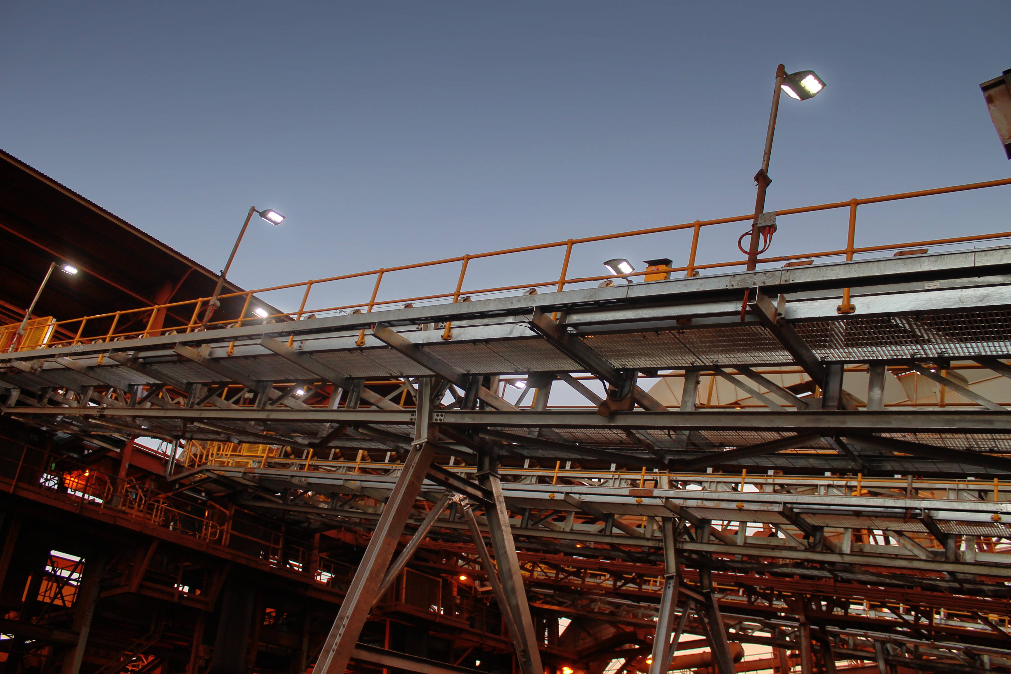 Coolon DLKs light up a major conveyor belt on a port facility near Karratha.