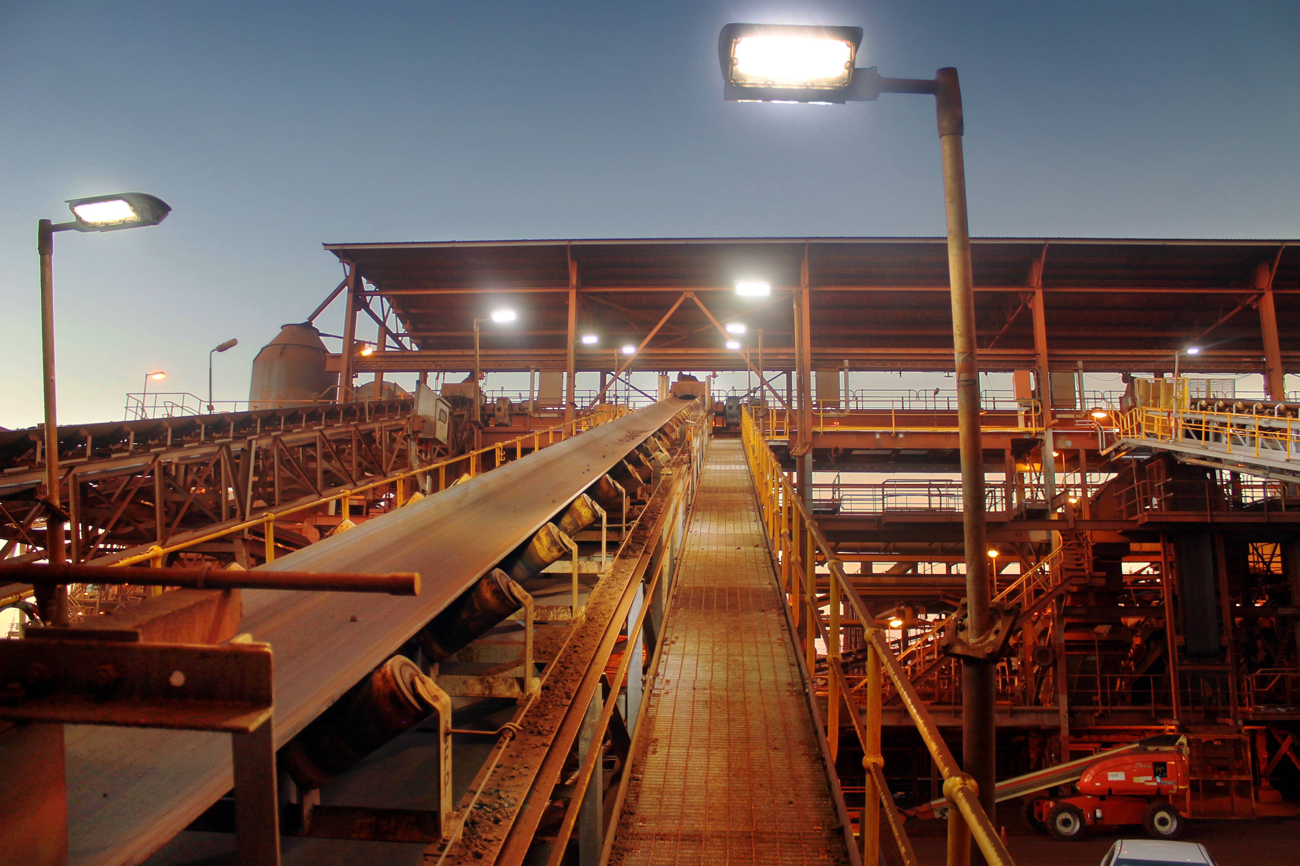 Coolon DLKs light up a major conveyor belt on a port facility near Karratha.