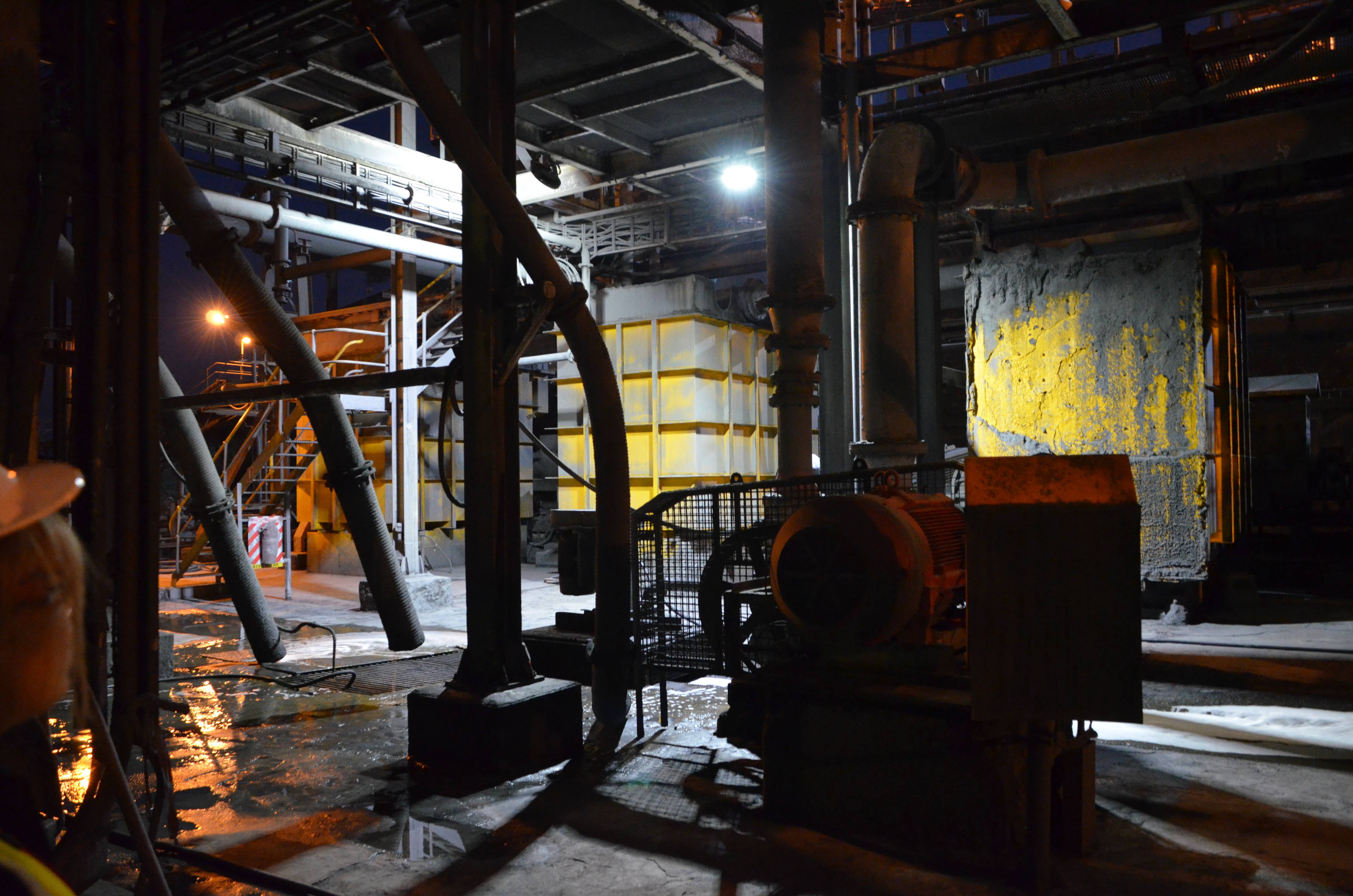 Coolon Tunnel Ray LED industrial lighting installed on a copper mine in northern queensland.