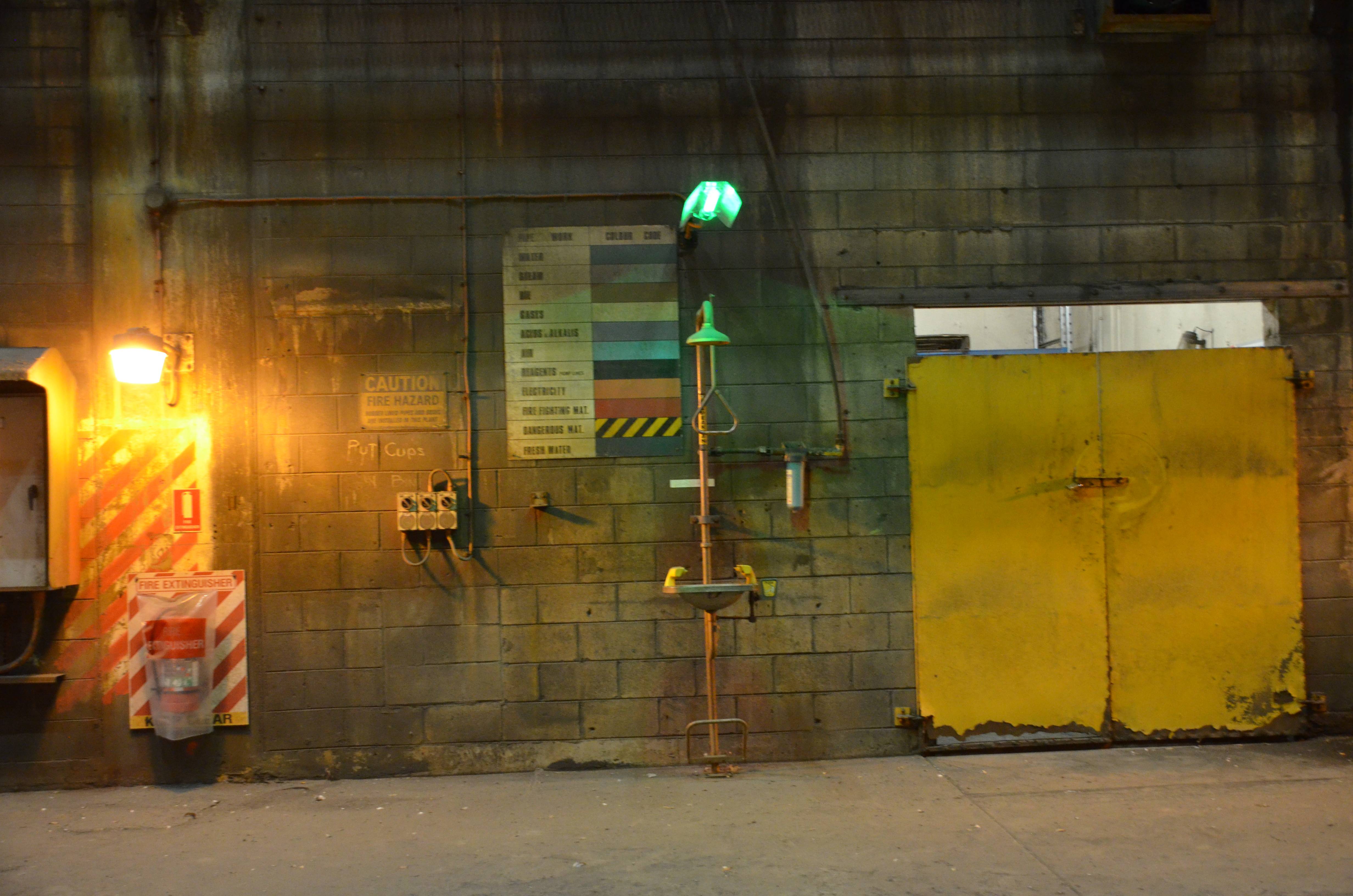 Coolon Eye Wash Station LED industrial lighting installed on a copper mine in northern queensland.