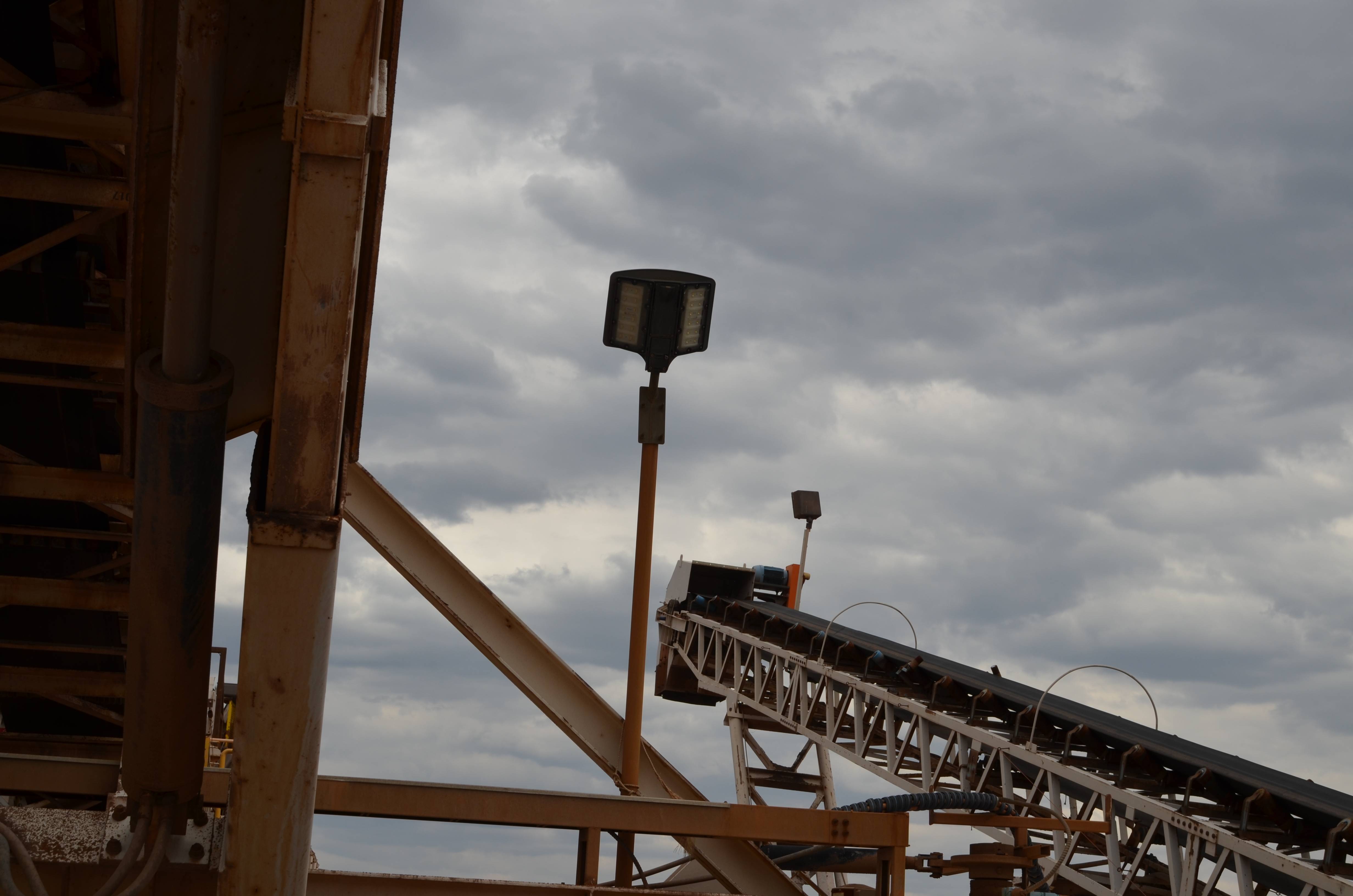 Coolon Eye Wash Station LED and DLKs are installed on a Copper Refinery in North Queensland. Closeup on Coolon DLK industrial luminaire.