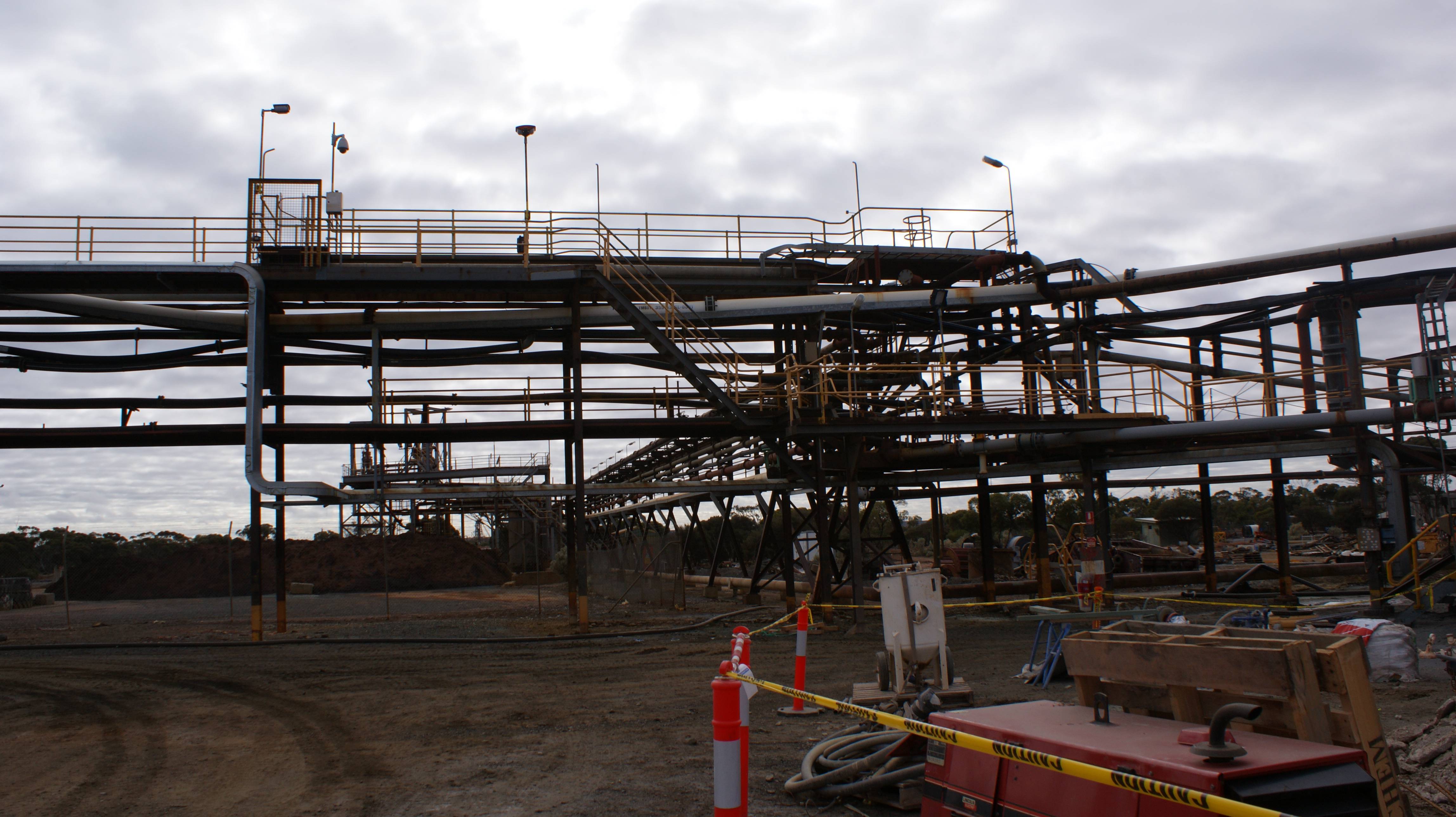 Range of Coolon luminaires on an industrial site in Kalgoorlie.
