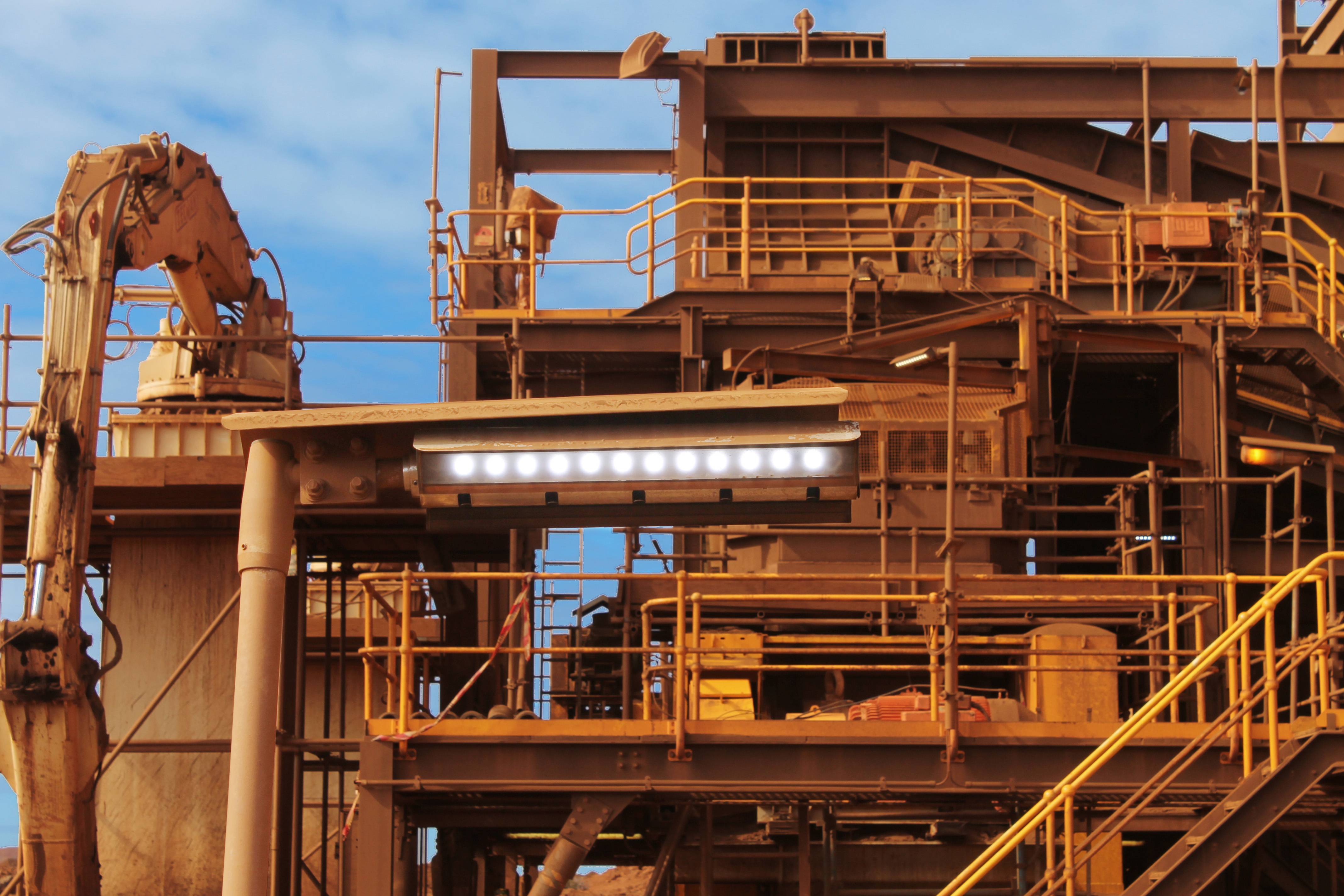 Industrial lighting by Coolon LED  on an iron ore in Mulga Downs.