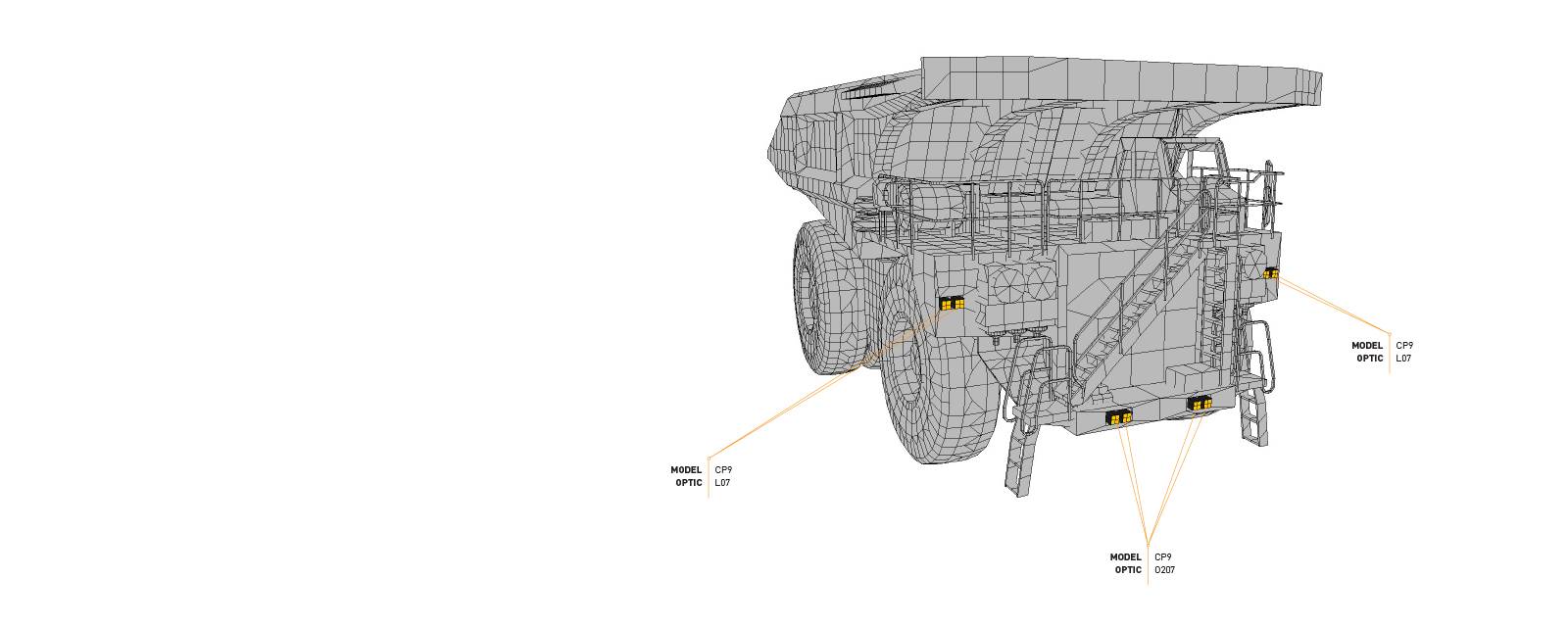 Look through this Lighting Design Simulation Report and explore how the CP9 LED Floodlight transforms the light output of a Caterpillar 793F mining truck