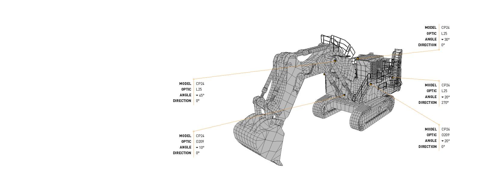 This Lighting Design Simulation Report was made by Coolon to highlight how CP24 LED Floodlight improves the light output of a Liebherr R9400 mining excavator