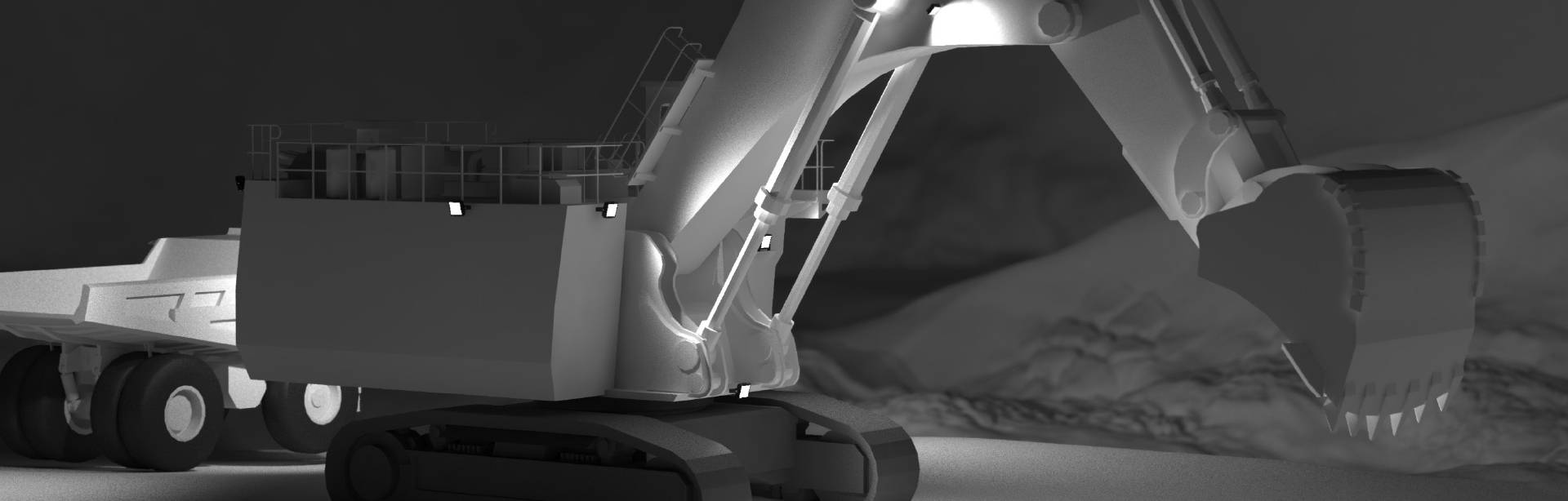 This Lighting Design Simulation Report shows how Coolon CP24 LED Floodlights improve the light output of a Caterpillar 6060 hydraulic mining shovel.