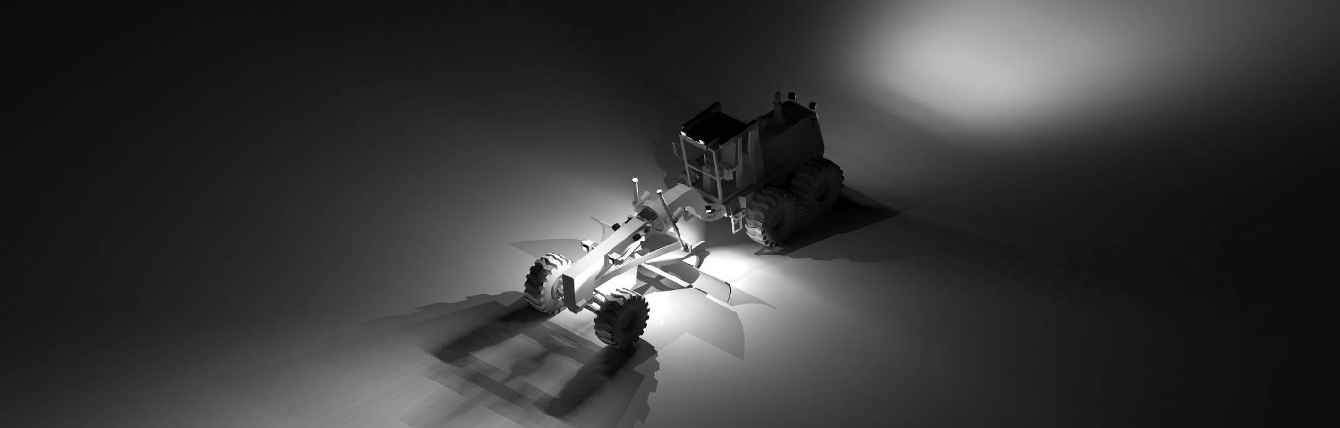 This Lighting Design Simulation Report shows how Coolon CP9 LED Floodlight improves the light output of a Komatsu GD825A motor grader.