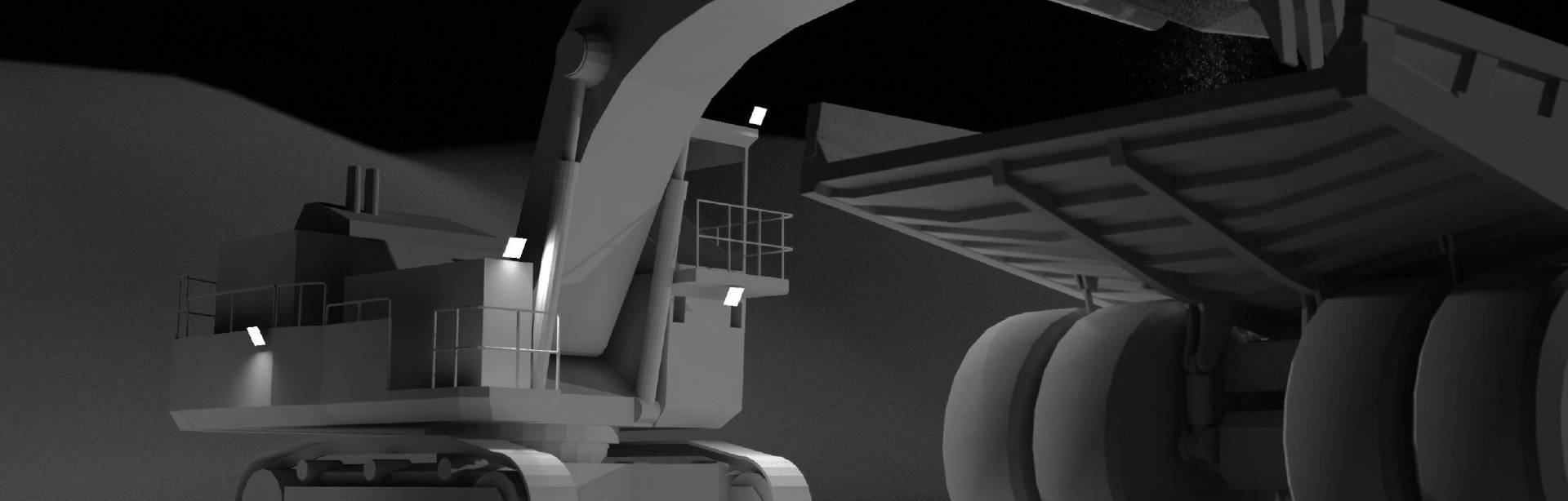 In this Lighting Design Simulation Report,  observe how the CP24 LED Floodlight transforms the light output of a Komatsu PC2000 hydraulic excavator.