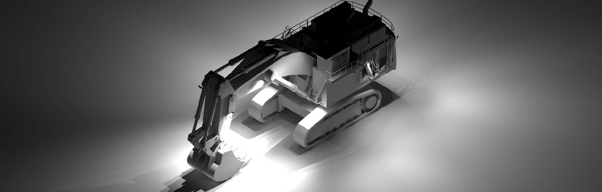 This Lighting Design Simulation Report clearly illustrates how CP24 LED Floodlight enhances the light output of a Liebherr R9800 mining excavator. 