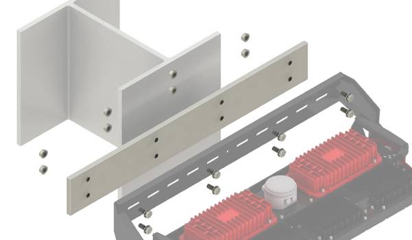 The Beam Coupling Plate is used to provide structural integrity along the length of the XBLADE™ 960 mounting bracket in applications where the entire bracket cannot be fastened to a surface.