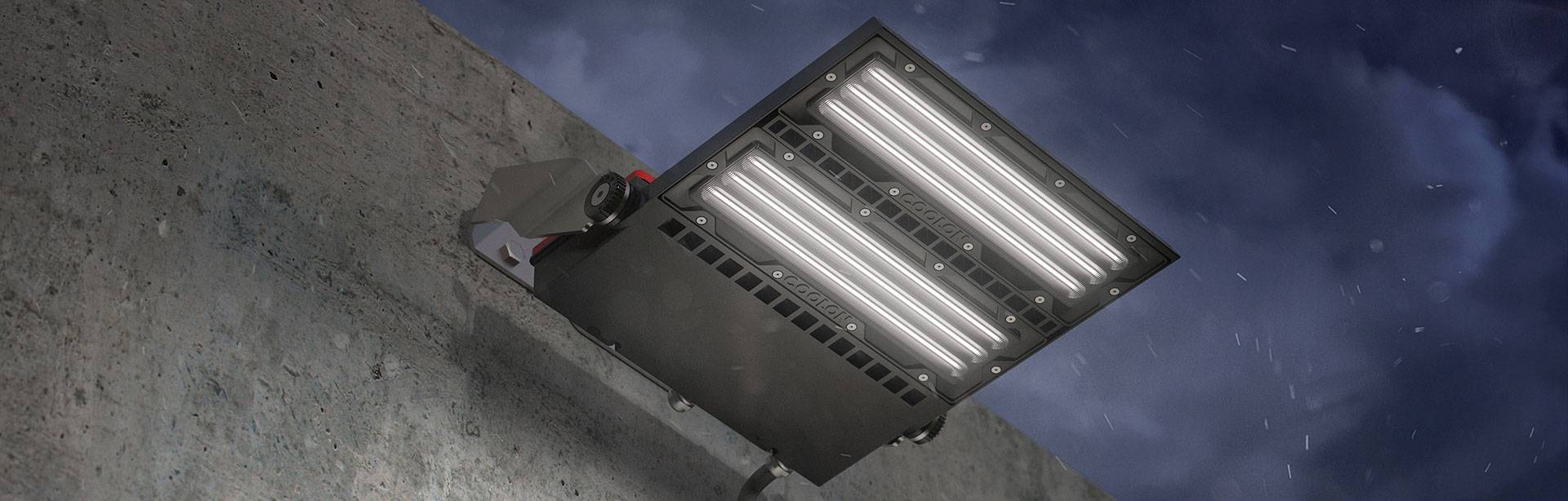 Butch LED Floodlight in application, installed on a mining/industrial site