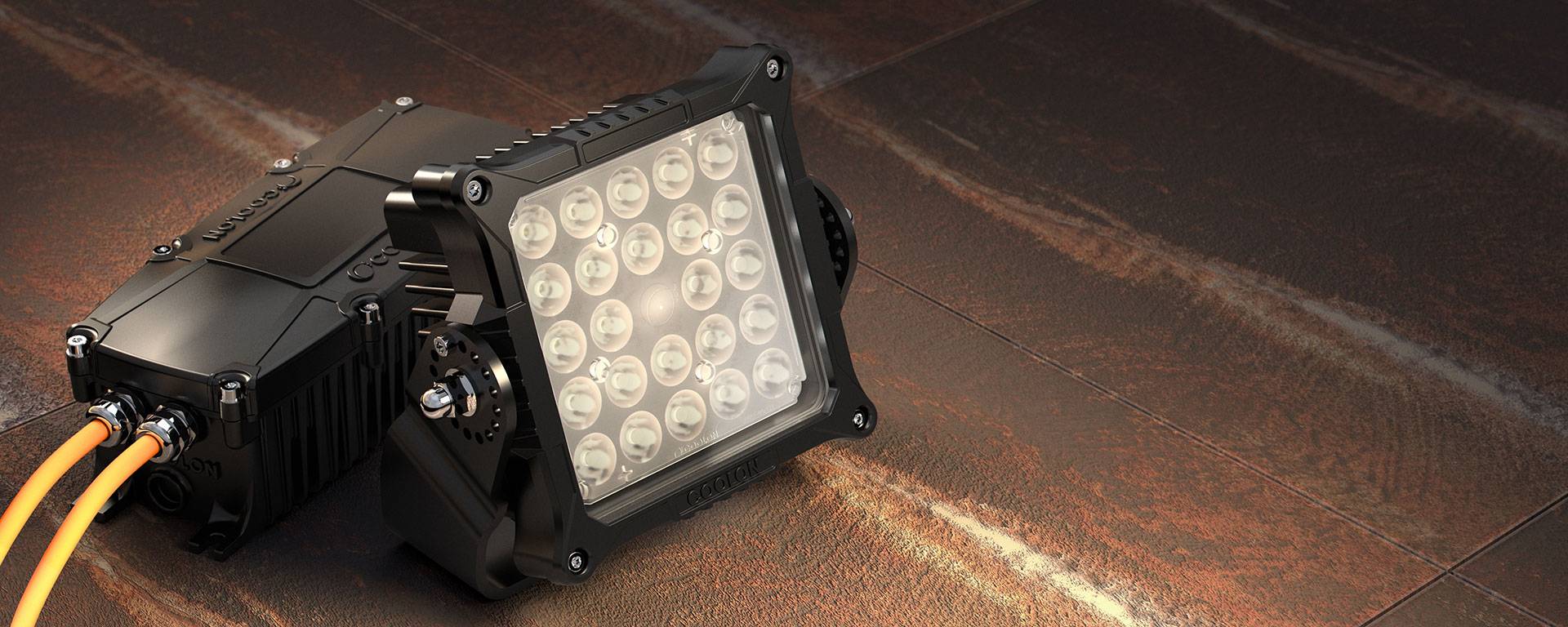 CP34 LED mining floodlight is ideally suited for most situations where bulb maintenance is difficult. Its power supply unit can be positioned separately for easy maintenance.