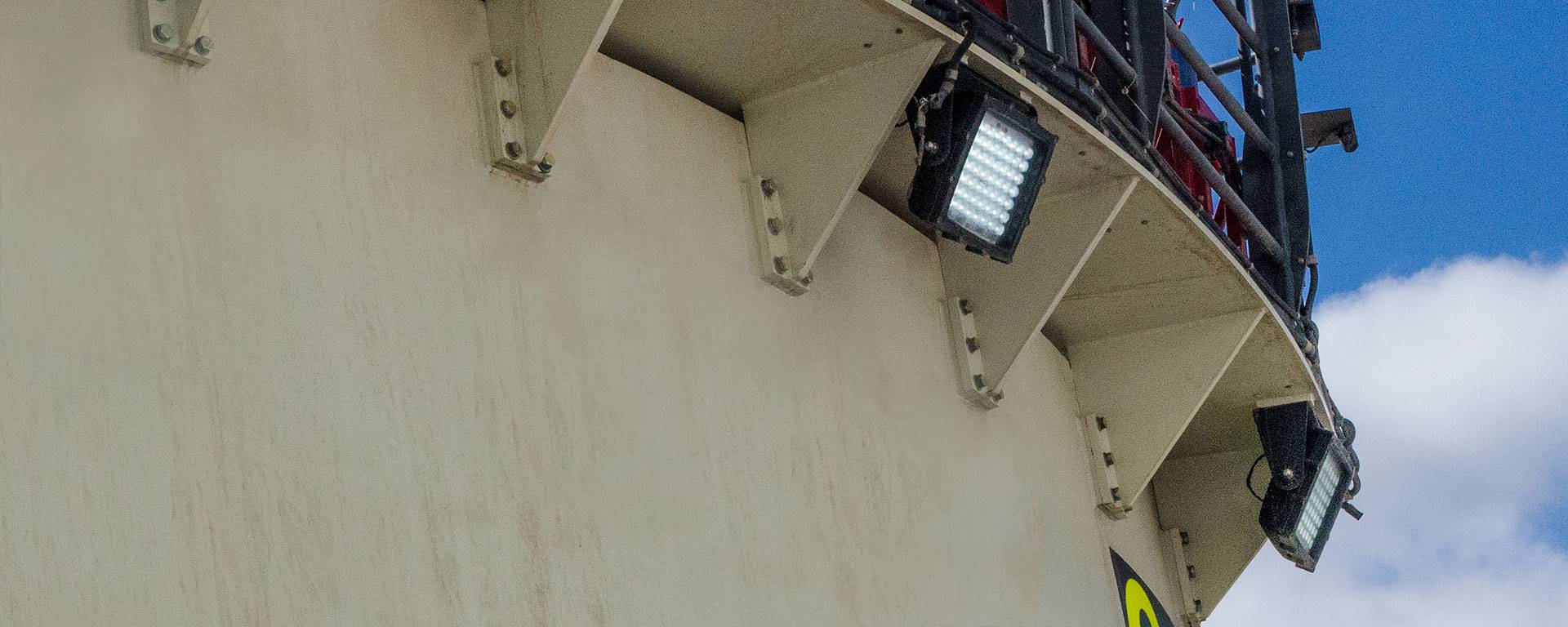 The CP56 LED mining floodlight in application, installed on a mobile plant