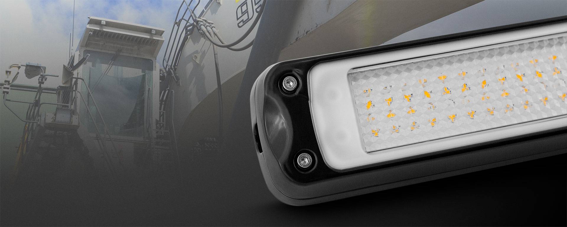 A compact industrial light specifically designed for harsh environments like mobile plant cabins and engine bays. 